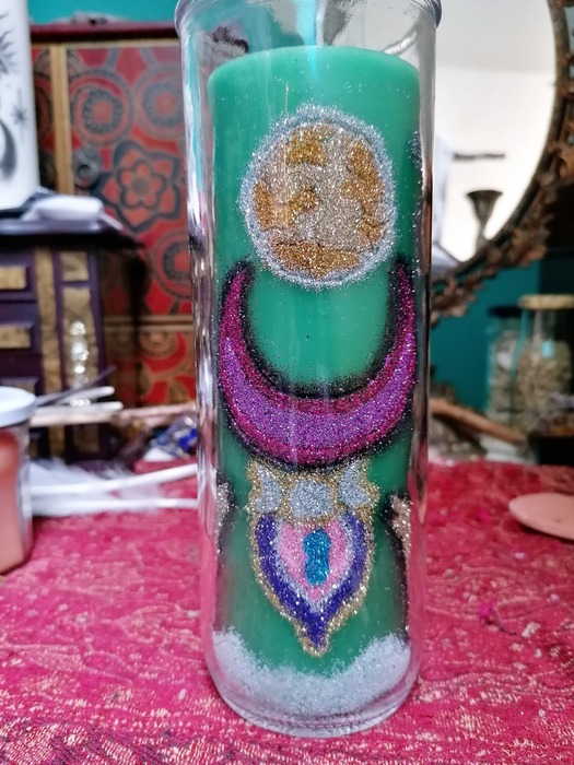 Chandelle lune céleste
